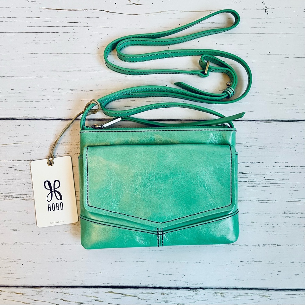 Hobo Amble Leather Crossbody Bag in Mint - new